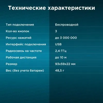 Мышь OKLICK 665MW черный оптическая (1000dpi) беспроводная — фото 4