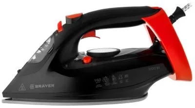 Утюг BRAYER BR4007 черный оранж  [3100w /35гр /160гр /керамика] — фото 1