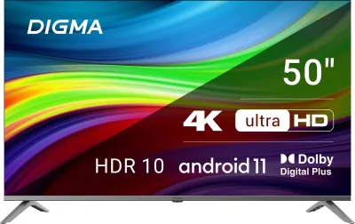 Телевизор LED DIGMA DM-LED50UBB41 4K Smart (Android) — фото 1