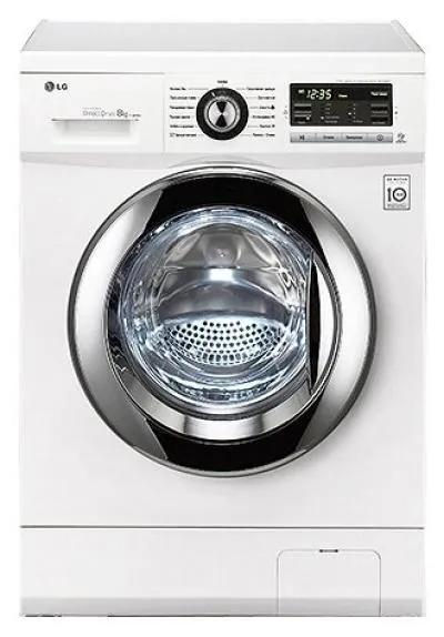 Стиральная машина фронтальная LG F1096TD3 белый/хром
