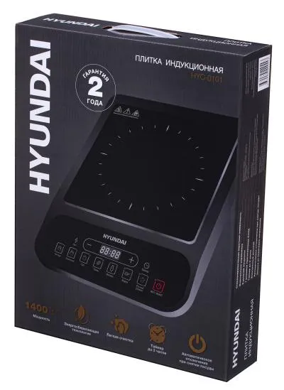 Плита  настольная индукционная HYUNDAI HYC-0101 черный (1-конф) — фото 8