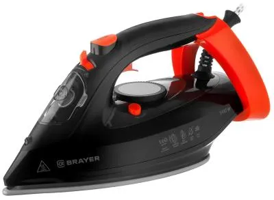 Утюг BRAYER BR4007 черный оранж  [3100w /35гр /160гр /керамика] — фото 2