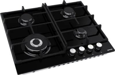 Поверхность газовая GORENJE GTW641AKB черный (стекло, чугун, г/к, WOK) — фото 3