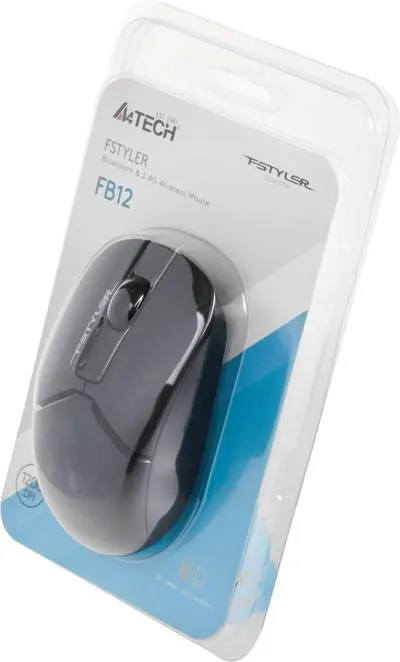 Мышь A4Tech Fstyler FB12 черный оптическая (1200dpi) беспроводная BT/Radio USB (3but) (FB12 BLACK) — фото 10
