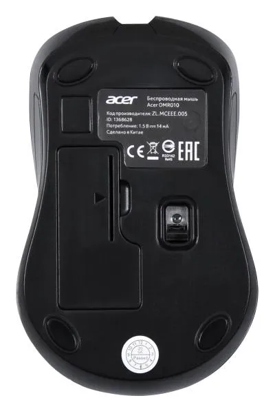 Мышь ACER OMR010 черный оптическая (1200dpi) беспроводная USB (3but) — фото 2