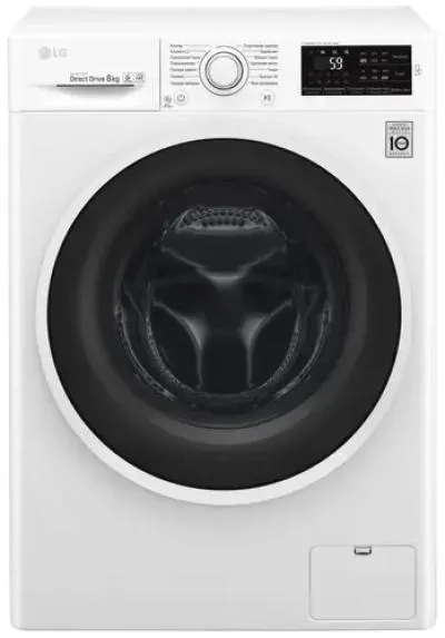 Стиральная машина фронтальная LG F2J6TN0W белый/черный (дозагрузка)