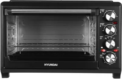 Мини-печь HYUNDAI MIO-HY086  (38л) 1600w /черный <КОНВЕКЦИЯ /2 КОНФОРКИ> — фото 2