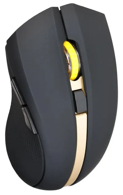 Мышь OKLICK 495MW черный/золотистый оптическая (1600dpi) беспроводная USB — фото 7