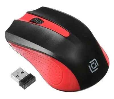 Мышь OKLICK 485MW черный/красный оптическая (1200dpi) беспроводная USB — фото 4