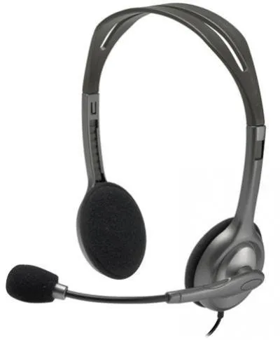 Наушники с микрофоном Logitech H111 серый — фото 1