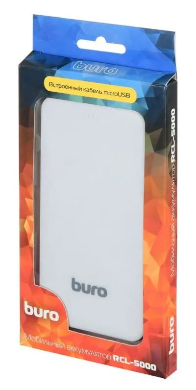 Мобильный аккумулятор BURO RCL-5000-BB Li-Pol 5000mAh 1A серый/черный 1xUSB — фото 7