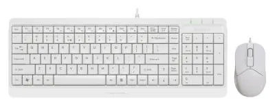 Клавиатура + мышь A4Tech Fstyler F1512 белый USB (F1512 WHITE) — фото 1