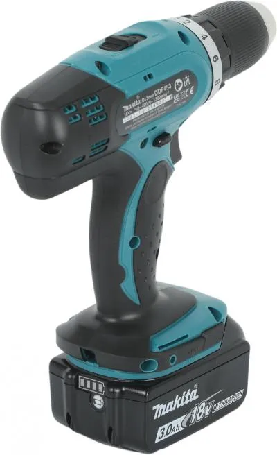 Дрель-шуруповерт MAKITA DDF453RFE аккум. патрон:быстрозажимной (кейс в комплекте) — фото 4