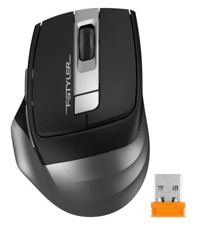 Мышь A4 Fstyler FG35 серый/черный оптическая (2000dpi) беспроводная USB (6but) — фото 8