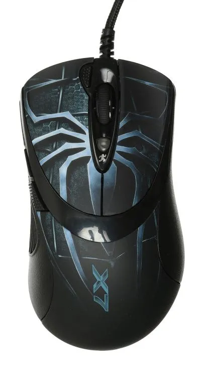 Мышь A4 Oscar Editor XL-747H рисунок/голубой лазерная (3600dpi) USB игровая (6but) — фото 2
