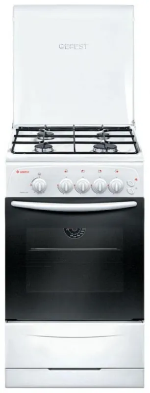 Плита газовая GEFEST 3200-06 К33 белый реш.сталь (г/к конфорок)