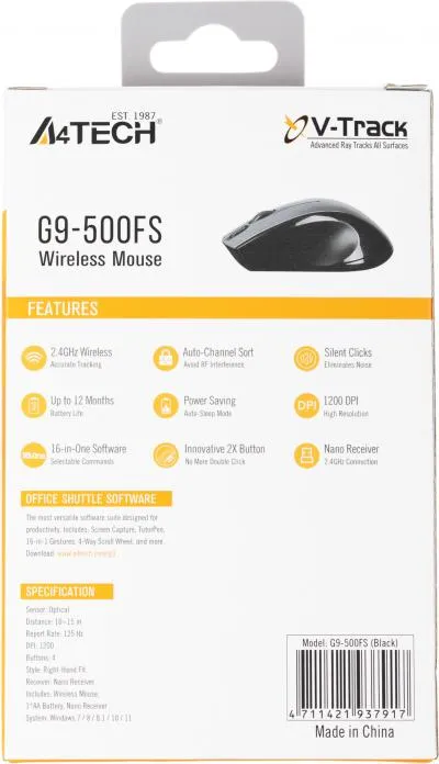 Мышь A4Tech G9-500F Black USB — фото 9
