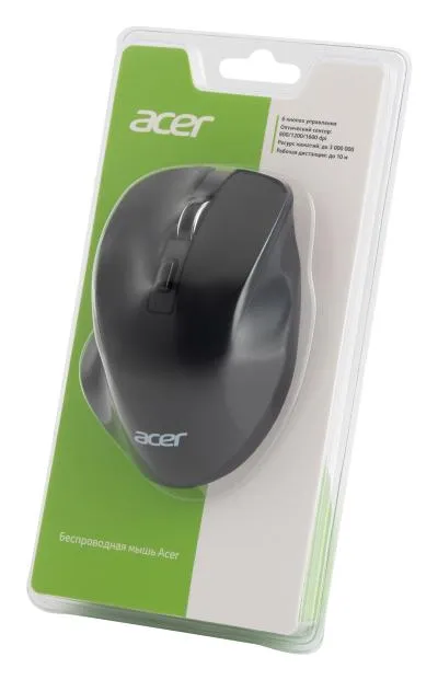Мышь ACER OMR140 черный оптическая (1600dpi) беспроводная USB (6but) (ZL.MCEEE.00G) — фото 8