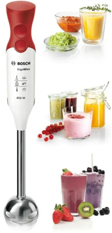 Блендер погружной BOSCH MSM 64110 белый/красный  [450w] — фото 3