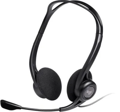 Наушники с микрофоном Logitech 960 черный 2,4м накладные — фото 1