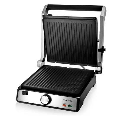 Электрогриль BRAYER BR2002  черный сталь  [2000w /29*26см] — фото 2