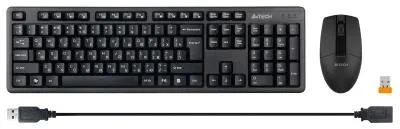 Клавиатура + мышь A4TECH 3330N черный черный USB беспроводная Multimedia — фото 5