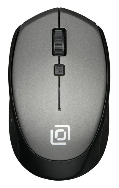 Мышь OKLICK 488MW серый/черный оптическая (1600dpi) беспроводная USB (3but) — фото 1