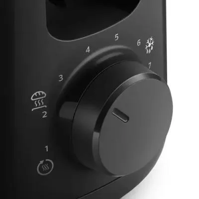Тостер PHILIPS HD2590/90 чёрный  (1030w /1 длинная шахта) — фото 2