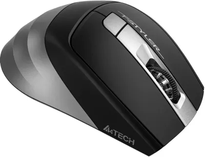Мышь A4Tech Fstyler FB35S серый/черный оптическая (2000dpi) беспроводная BT/Radio USB для ноутбука (5but) — фото 4