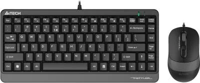 Клавиатура + мышь A4Tech Fstyler F1110 клав:черный/серый мышь:черный/серый USB Multimedia (F1110 GREY) — фото 1