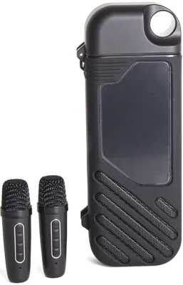 Портативная колонка СИГНАЛ B52 Karaoke box, 10Вт, АКБ 3000мА/ч, BT (до10м), USB, дисплей, 2 микроф, черный — фото 1