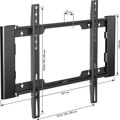 Кронштейн HOLDER LCD-F4915-B черный (фиксированный) 32-55", до 45 кг — фото 2