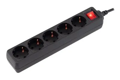 Сетевой фильтр PC PET AP01006-1.8-BK 1.8м (5 розеток) черный — фото 3