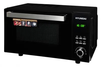 Микроволновая печь HYUNDAI HYM-D2073 черный  [800w /23л /электрон /дв. откидная] — фото 2