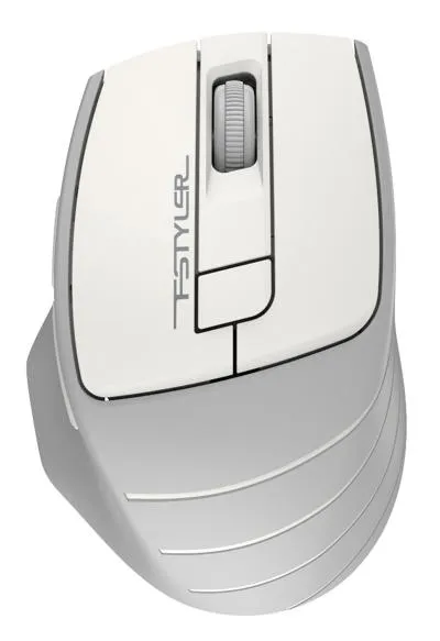Мышь A4Tech Fstyler FG30S белый/серый оптическая (2000dpi) silent беспроводная USB (6but) — фото 1