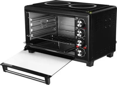 Мини-печь HYUNDAI MIO-HY086  (38л) 1600w /черный <КОНВЕКЦИЯ /2 КОНФОРКИ> — фото 5