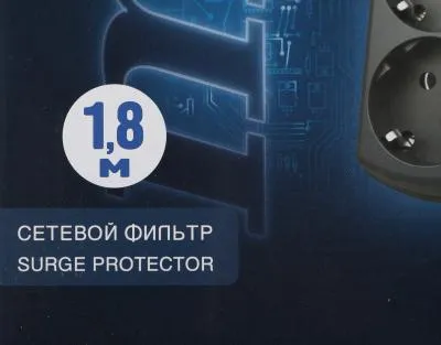 Сетевой фильтр PILOT m-MAX 1.8м (4 розетки) серый (коробка) — фото 7