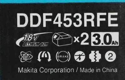 Дрель-шуруповерт MAKITA DDF453RFE аккум. патрон:быстрозажимной (кейс в комплекте) — фото 8