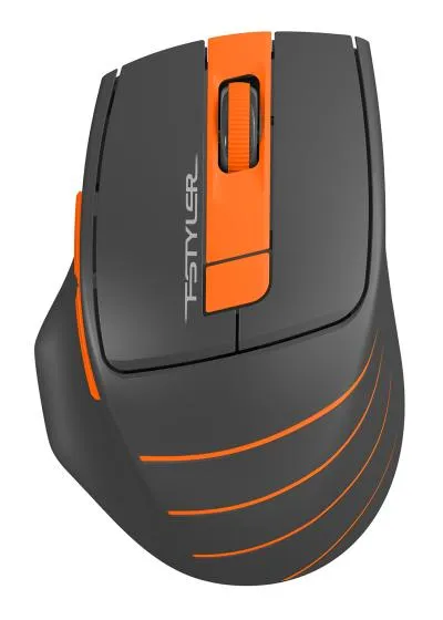 Мышь A4Tech Fstyler FG30S серый/оранжевый оптическая (2000dpi) silent беспроводная USB (6but) — фото 1