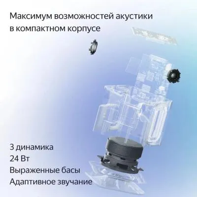 Умная колонка Яндекс Станция Миди с Zigbee черный  (YNDX-00054BLK) — фото 11