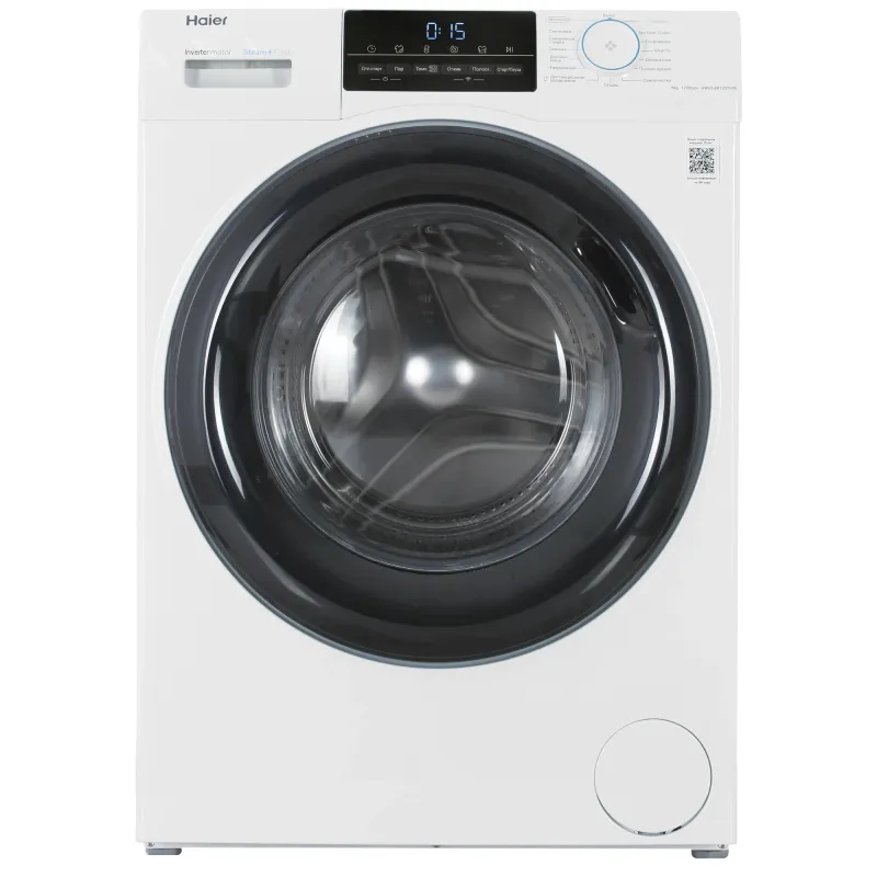 Стиральная машина фронтальная HAIER HW60-BP12929AE белый/графит (пар) — фото 1