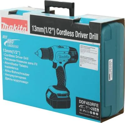 Дрель-шуруповерт MAKITA DDF453RFE аккум. патрон:быстрозажимной (кейс в комплекте) — фото 7