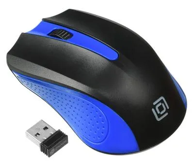 Мышь OKLICK 485MW черный/синий оптическая (1200dpi) беспроводная USB — фото 4