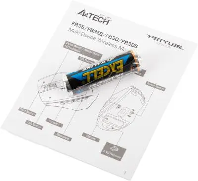Мышь A4Tech Fstyler FB35 зеленый/черный оптическая (2000dpi) беспроводная BT/Radio USB (6but) — фото 20