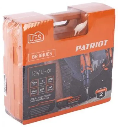 Дрель-шуруповерт PATRIOT BR 181UES аккум. патрон:быстрозажимной (кейс в комплекте) — фото 9