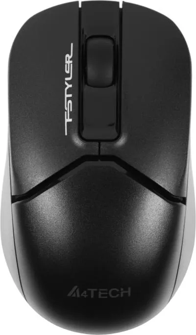 Мышь A4Tech Fstyler FB12 черный оптическая (1200dpi) беспроводная BT/Radio USB (3but) (FB12 BLACK) — фото 1
