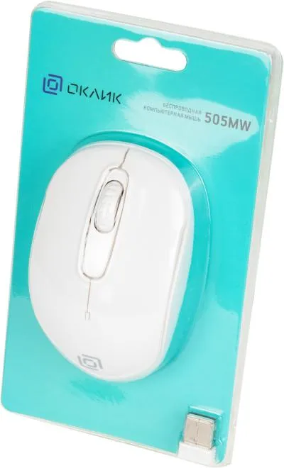 Мышь OKLICK 505MW белый оптическая (1000dpi) беспроводная USB (3but) — фото 8
