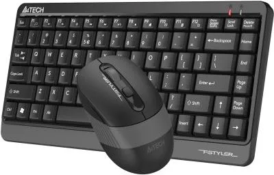Клавиатура + мышь A4TECH Fstyler FG1110 черный/серый черный/серый USB беспроводная Multimedia (FG1110 GREY) — фото 3