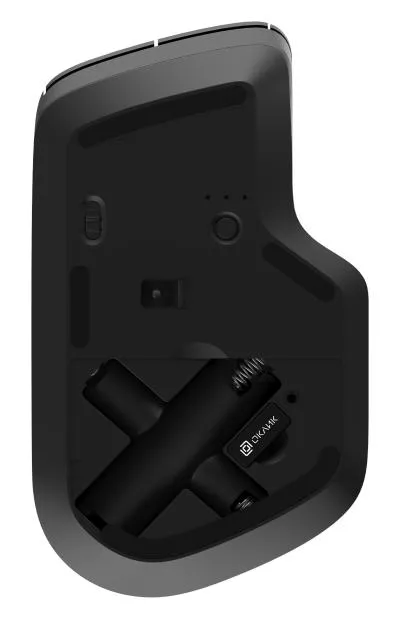 Мышь OKLICK 501MW черный оптическая (2400dpi) беспроводная USB для ноутбука (6but) — фото 7