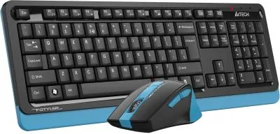 Клавиатура + мышь A4Tech Fstyler FG1035 клав:черный/синий мышь:черный/синий USB беспроводная Multimedia (FG1035 NAVY BLUE) — фото 2